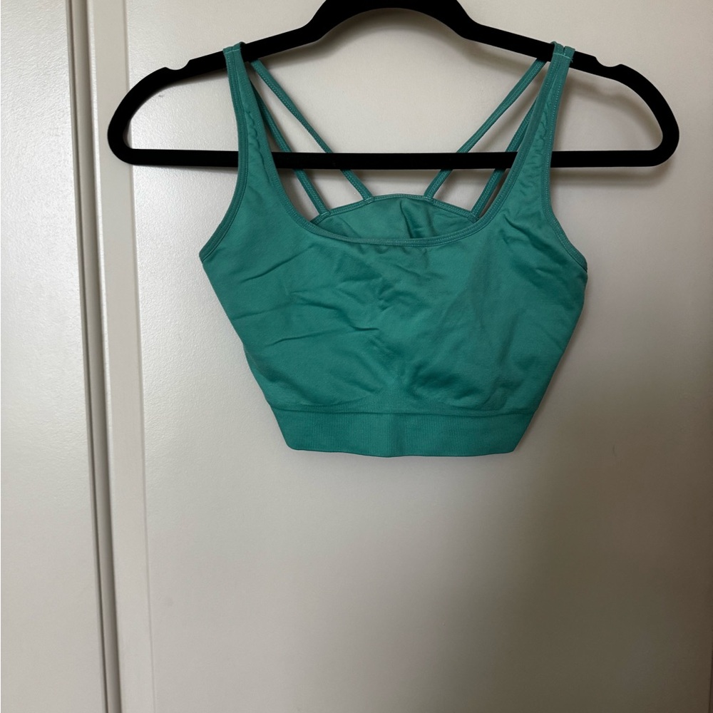 NVGTN Women's Teal Strappy Sports Bra